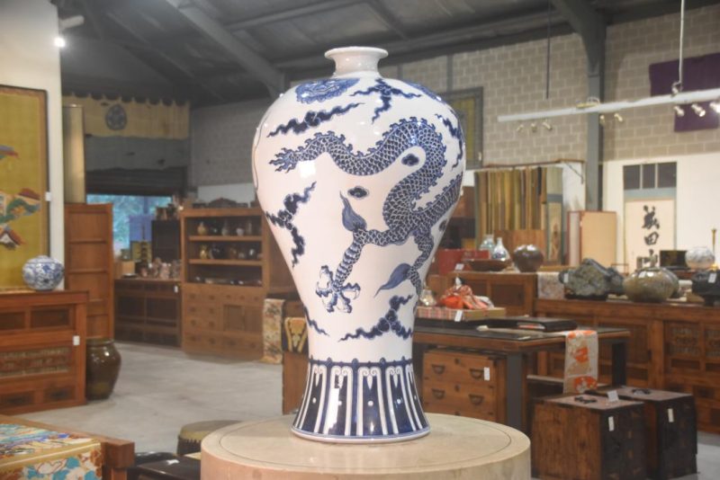 Large Blue & White Ming Style Vase Height:720mm - Image 8