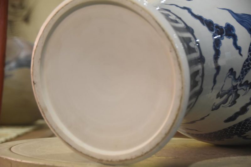 Large Blue & White Ming Style Vase Height:720mm - Image 6
