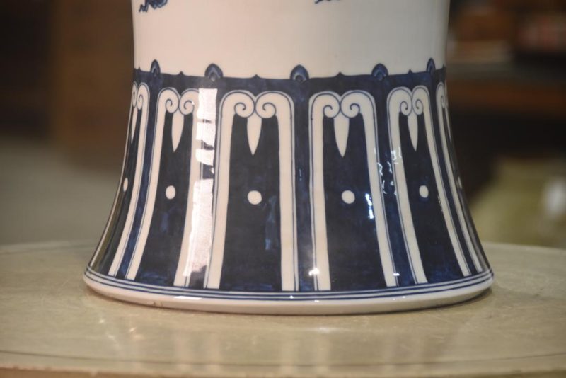 Large Blue & White Ming Style Vase Height:720mm - Image 4