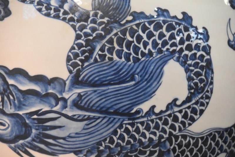 Large Blue & White Ming Style Vase Height:720mm - Image 3