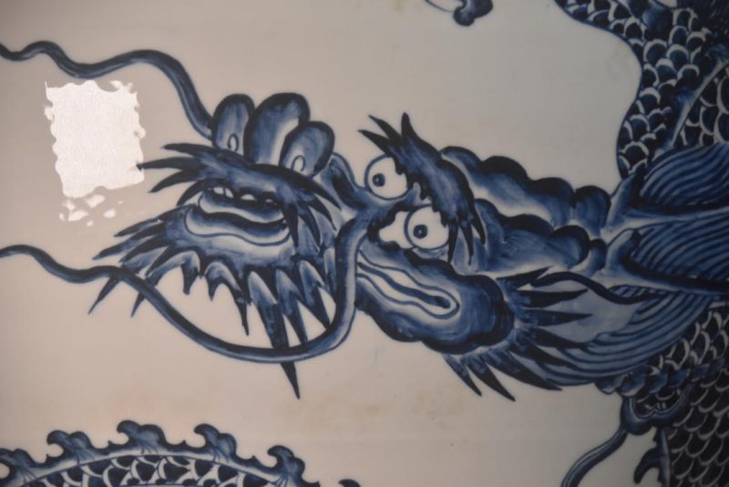 Large Blue & White Ming Style Vase Height:720mm - Image 2