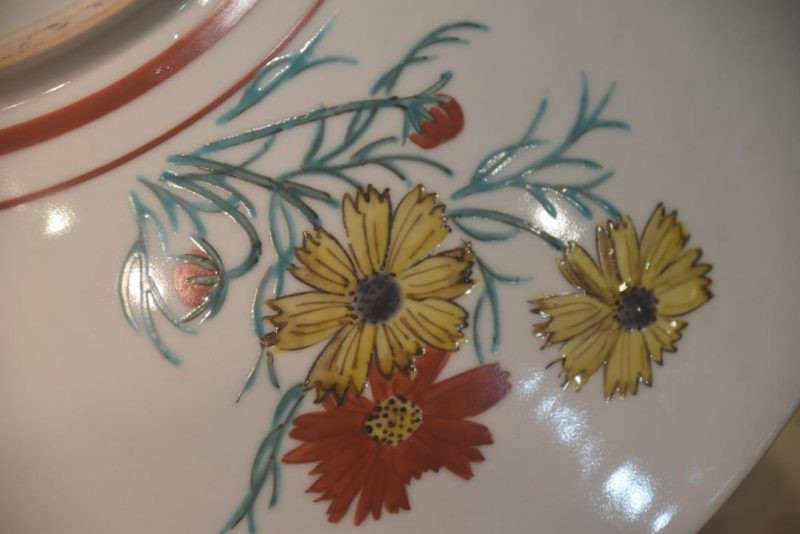 Japanese Kutani Pottery Plate  Width: 425mm - Image 8