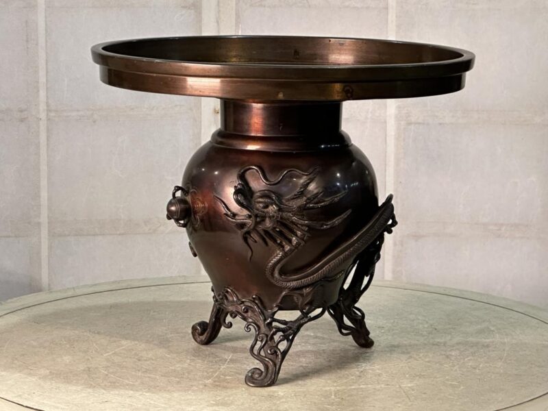 Dragon Usubata Flower Arranging Vase Width:310mm
