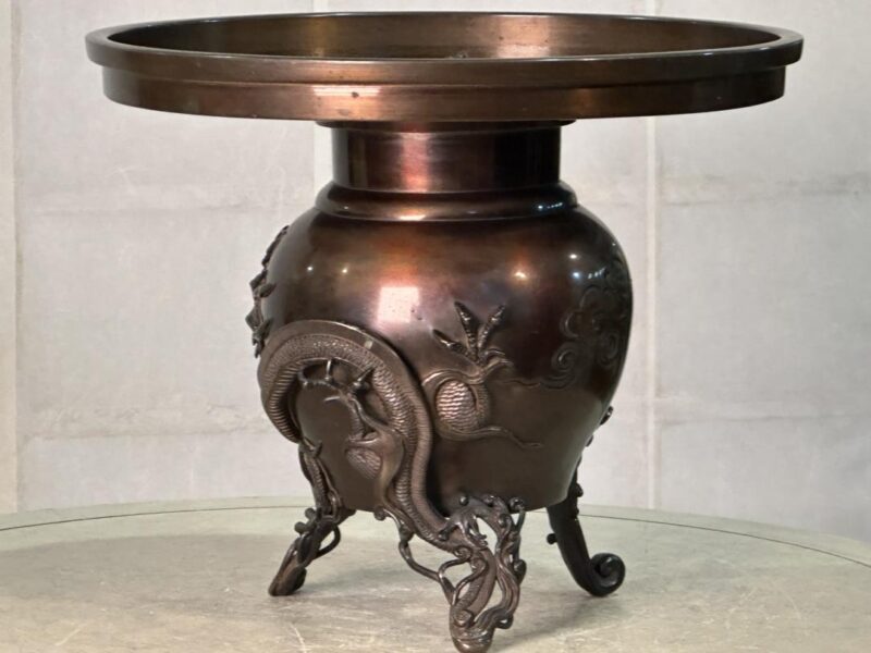 Dragon Usubata Flower Arranging Vase Width:310mm - Image 9