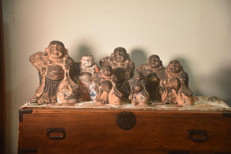 Japanese Hotai-san set of 7 - Unfired Clay Width:820mm