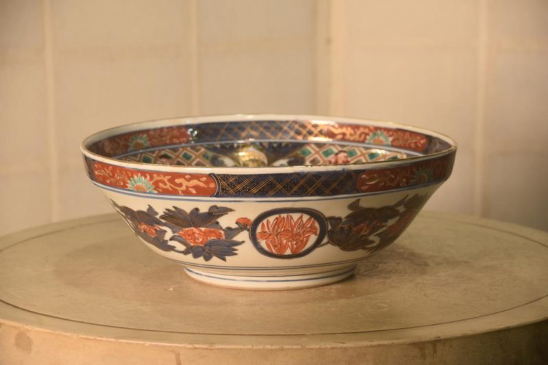 Black Ships Imari Ware Porcelain Bowl Width:330mm - Image 9