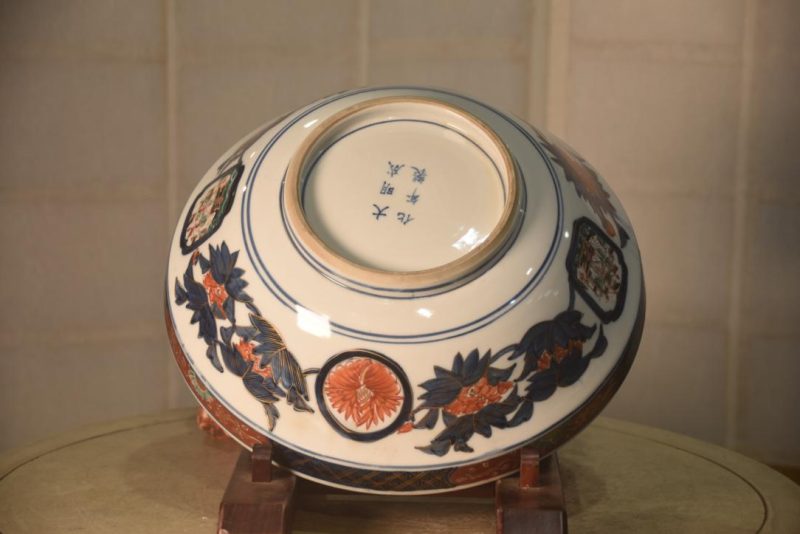 Black Ships Imari Ware Porcelain Bowl Width:330mm - Image 5