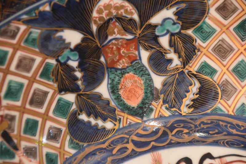 Black Ships Imari Ware Porcelain Bowl Width:330mm - Image 3