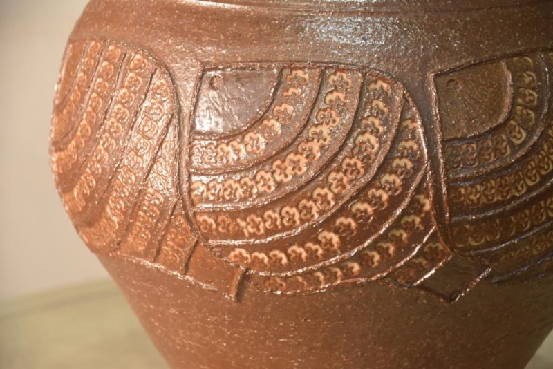 School of Fish - Japanese Pottery Vase Width:300mm - Image 2