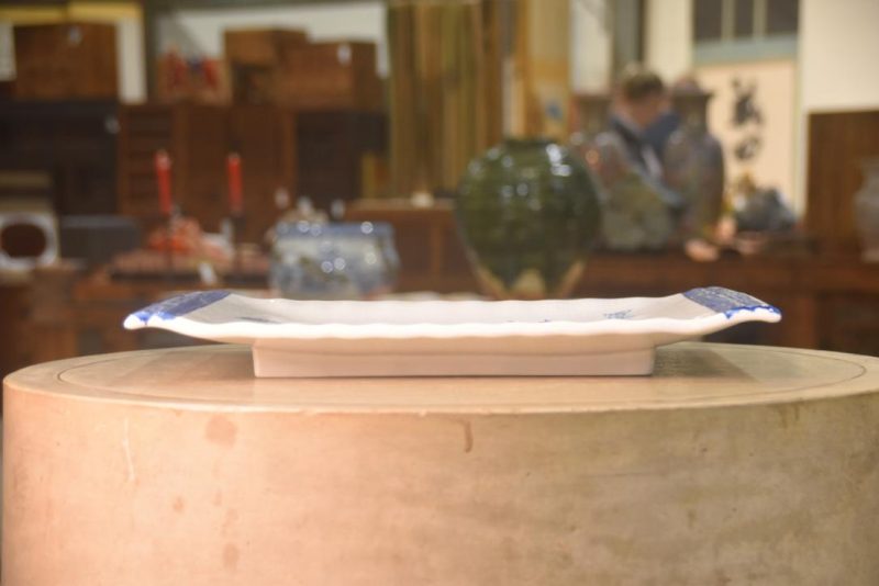 Japanese Blue and White Square Sushi Platter Width:405mm - Image 4