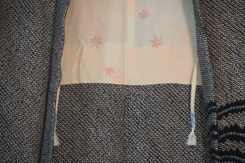 Blue Streams Vintage Black Silk Shibori Haori Jacket - Image 5