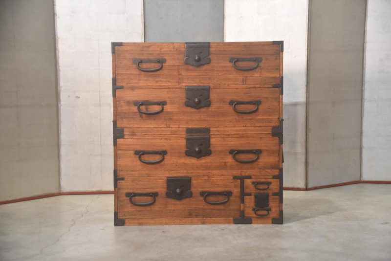 Japanese Antique Two Section Clothing Chest Width:950mm