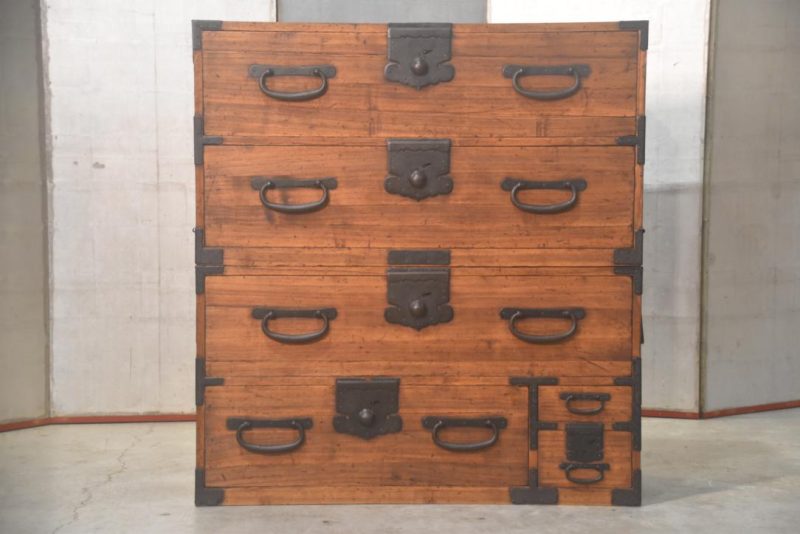 Japanese Antique Two Section Clothing Chest Width:950mm - Image 10