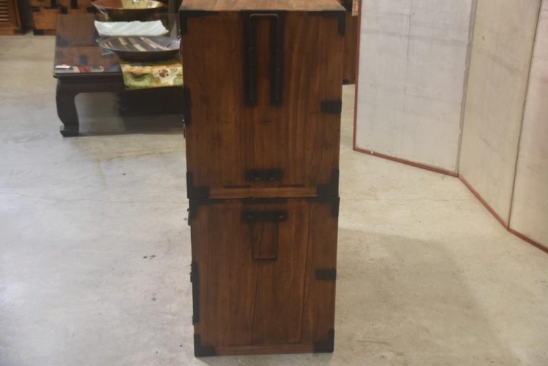 Japanese Antique Two Section Clothing Chest Width:950mm - Image 18