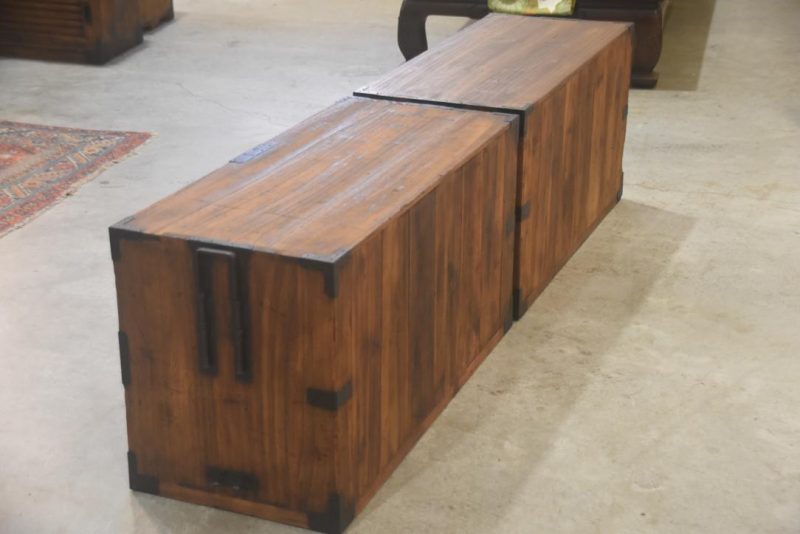Japanese Antique Two Section Clothing Chest Width:950mm - Image 7