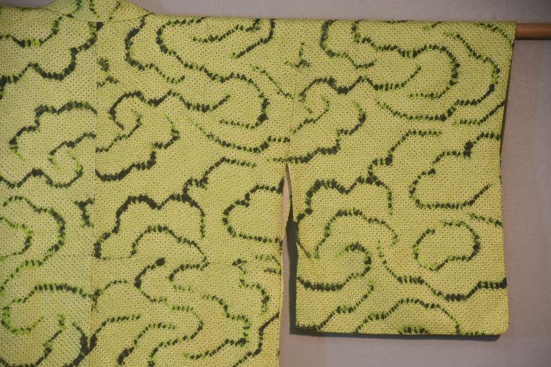 Green Shibori Silk Kimono from Japan - Image 10