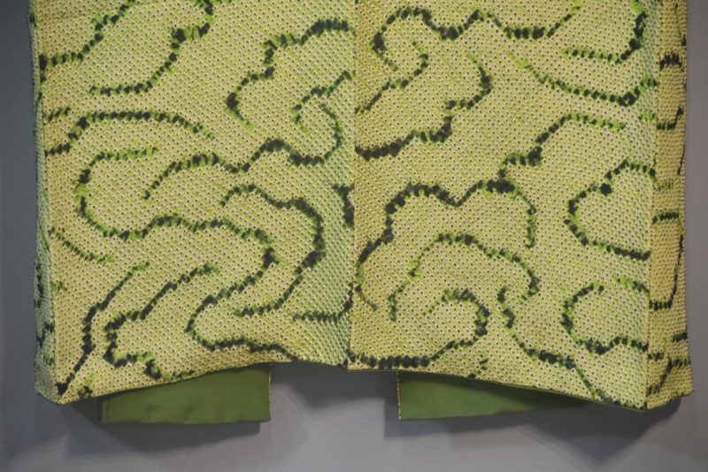 Green Shibori Silk Kimono from Japan - Image 8