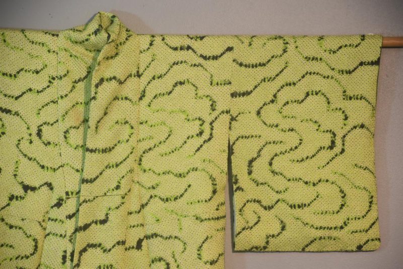 Green Shibori Silk Kimono from Japan - Image 5