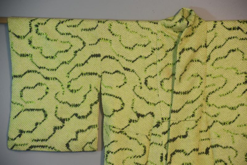 Green Shibori Silk Kimono from Japan - Image 4