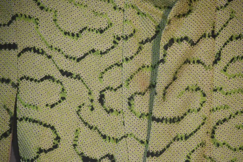 Green Shibori Silk Kimono from Japan - Image 11
