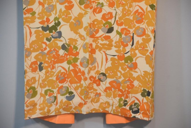 Autumn Flowers Silk Kimono from Japan - Image 6