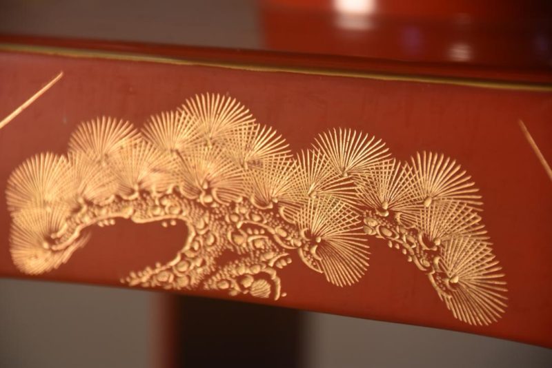 Japanese Lacquer Wedding Sake Set Height:470mm - Image 3