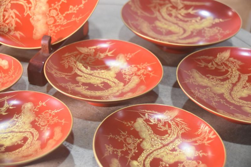 Japanese Lacquer Wedding Sake Set Height:470mm - Image 8