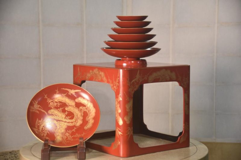 Japanese Lacquer Wedding Sake Set Height:470mm