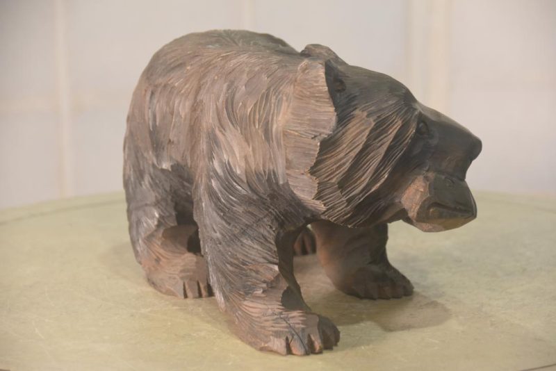 Carved Wooden Hokkaido Bear Width:320mm - Image 8
