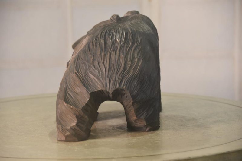 Carved Wooden Hokkaido Bear Width:320mm - Image 7