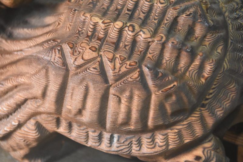 Carved Cedar Turtle Width:250mm - Image 3