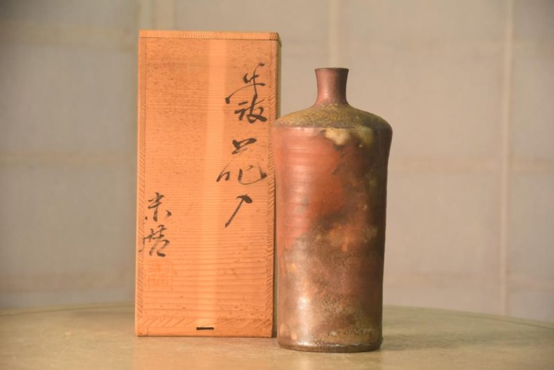 Japanese Bizen Pottery Vase Height:210mm