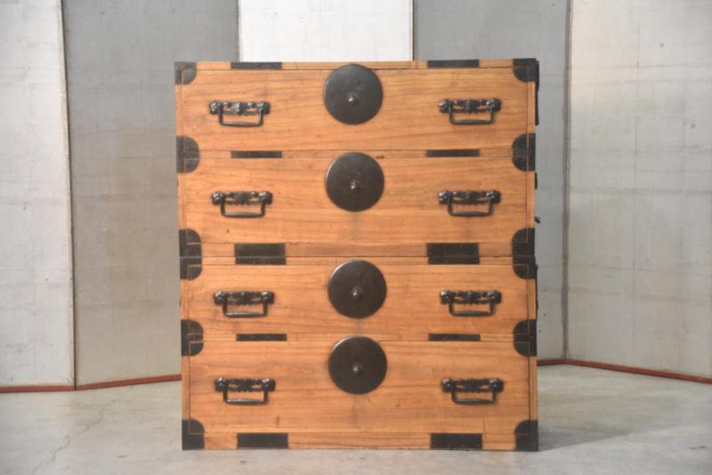 Japanese Antique 2 Section Clothing Chest Width:980mm - Image 12
