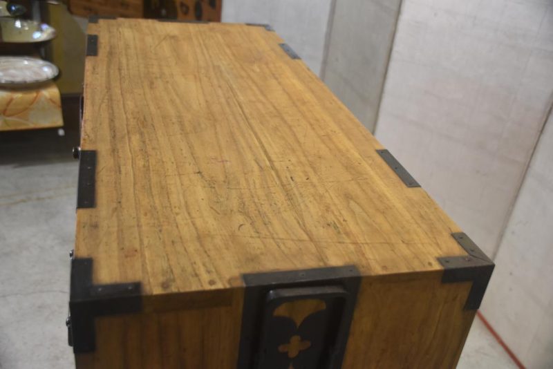 Japanese Antique 2 Section Clothing Chest Width:980mm - Image 9