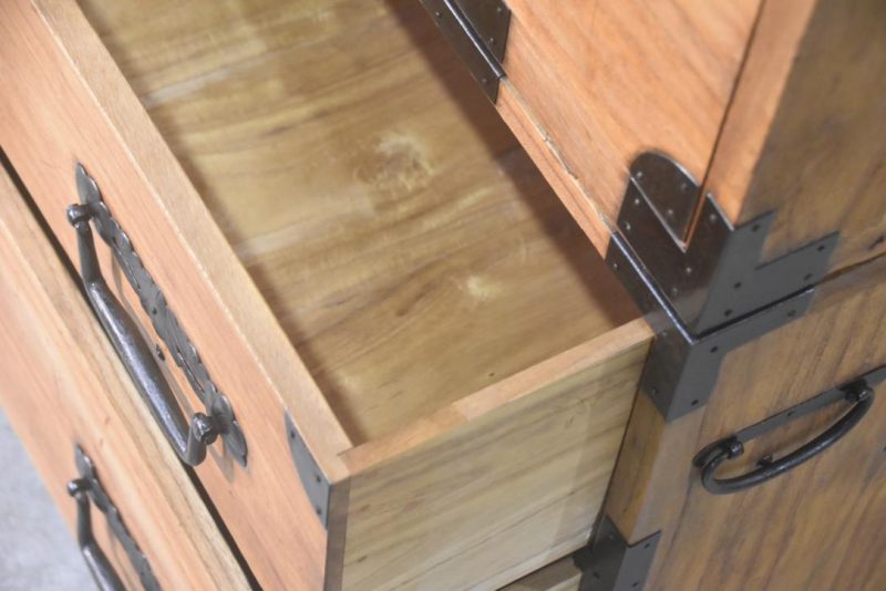 Japanese Antique 2 Section Clothing Chest Width:980mm - Image 8