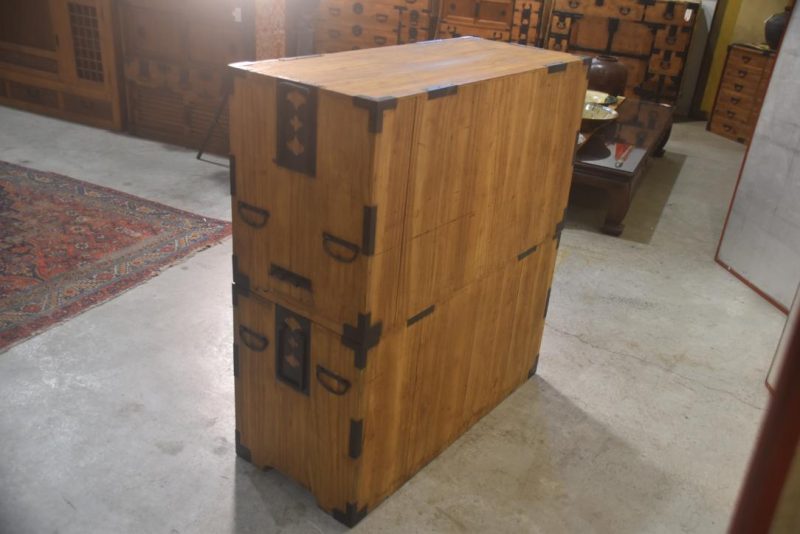 Japanese Antique 2 Section Clothing Chest Width:980mm - Image 6