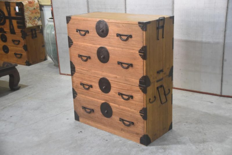 Japanese Antique 2 Section Clothing Chest Width:920mm - Image 11