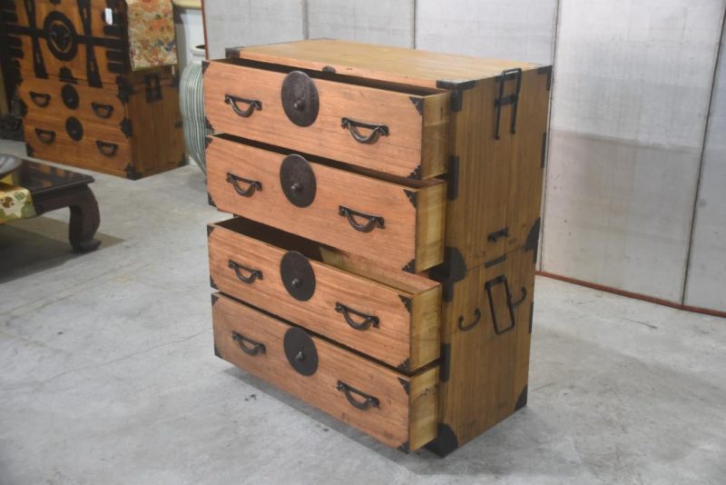 Japanese Antique 2 Section Clothing Chest Width:920mm - Image 10