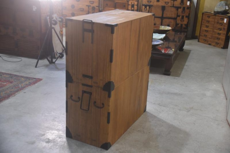 Japanese Antique 2 Section Clothing Chest Width:920mm - Image 7