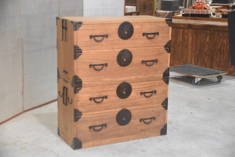 Japanese Antique 2 Section Clothing Chest Width:920mm - Image 6