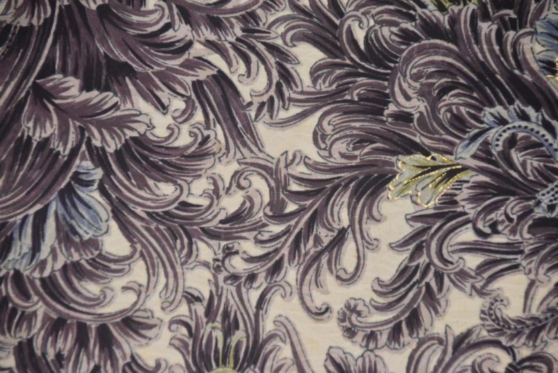 Purple Swirls Vintage Silk Haori Jacket - Image 2
