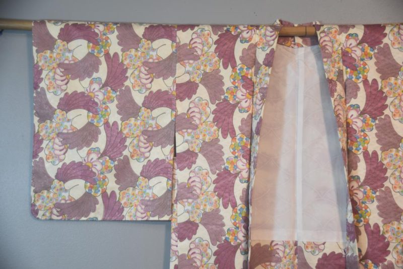 Lilac Lady Japanese Vintage Silk Haori Jacket - Image 4