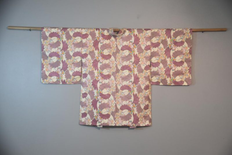 Lilac Lady Japanese Vintage Silk Haori Jacket - Image 5