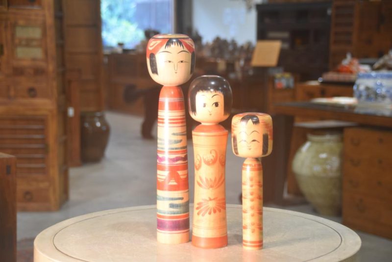 Set of 3 - Japanese Kokeshi Dolls Height:375mm
