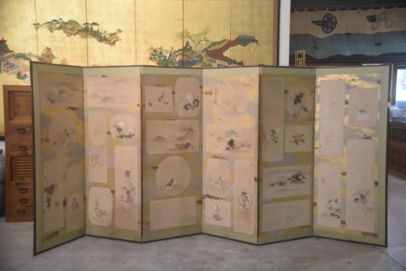 Edo Period Japanese Screen Width:4020mm