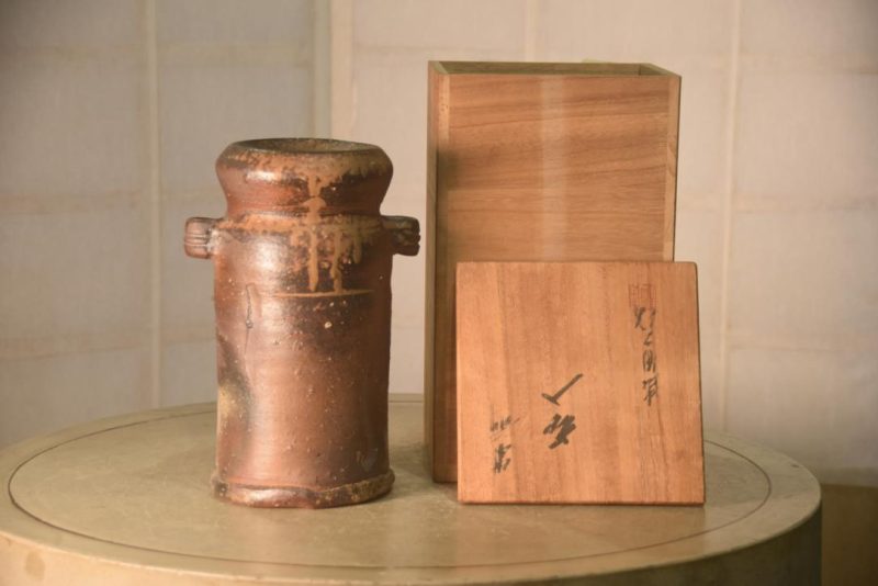 Japanese Bizen Pottery Vase Height:240mm - Image 6