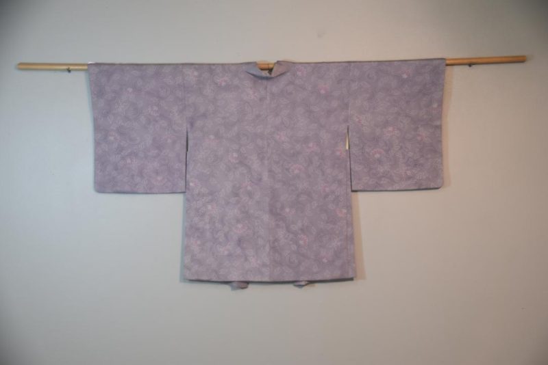 Mauve Paisley Silk Japanese Haori Jacket