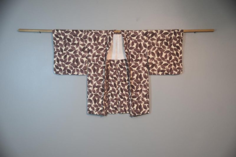 Leaves Silk Japanese Haori Jacket - Image 6