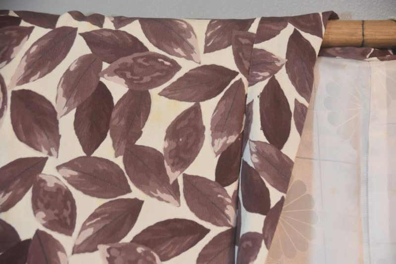 Leaves Silk Japanese Haori Jacket - Image 4
