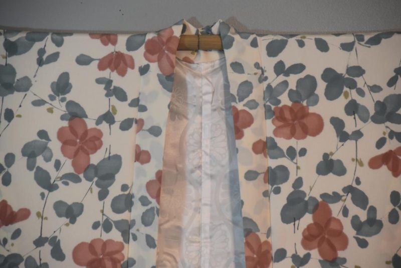 Water Colour Flowers Japanese Haori Jacket - Image 4
